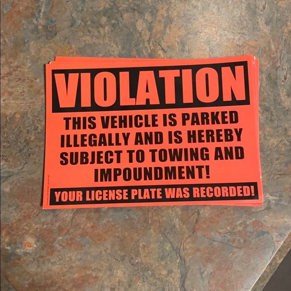 Parking stickers